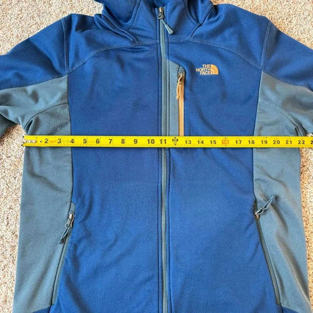 The North Face AO Softshell Hoodie Shady Blue Grey Mens Large Outdoor Hiking